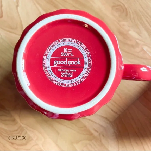 Good Cook Red Stoneware 16oz Mug Soup Bowl with Lid Set of Two - Picture 6 of 13